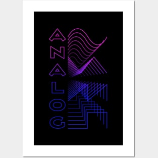 Analog Waveform Digital Analog Design Modular Gift Posters and Art